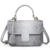 Bolsas de noite Mulheres Python Green Python Bag de ombro PU Snake