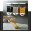 Bouteilles de rangement Press Murd Press Dispensateur Boîte à grains Dry Food Container Organisateur Accessoires de cuisine Tools 1000 / 1500ML