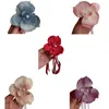 Hårklipp Clip Phalaenopsis Claw Flower Barrettes Princess Long Ribbon Jewelry