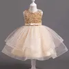 Robes de fille 2024 Childrens Princesse Robe de soirée à la mode Anniversaire de mariage Eid Filles filles robes de luxe Kids Elegant Vestidos