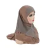 Bandanas Durag H076 Youth Girls Medium Size 65 * 60cm Bön pannband Muslim pannband Islamiskt pannband 240426