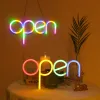 Openders LED Store Open Néon Sign Light Usb Busines Signs Advertising Light Shopping Business Business Store Billboard For Bars Coffee