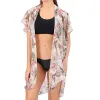 Cover-up Tops pour femmes Boho Loose Murffon CoverUps Beach Swim Bikini Kimono Cardigan Bathing Cople Ups Blouse Swimwear Resort Wear