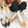 Casual Shoes Solid Pointed Toe Pumps Thin Heels Women's Summer Elegant All-Match Slip On Ladies Comfortable Fashion