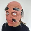 Suministros de fiesta 1 PC Men's Stan The Man Mask Old - Fanador realista de la cara de las arrugas humanas de Halloween Látex