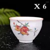 Kopjes schotels creatieve keramische schattige theekopjes van 6 stuks witte porselein proeverij thee bowl drink wijn cup Chinees kungfu theeware drinkware