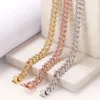 Nieuw aangekomen hiphop voet sieraden enkelarmband voor vrouwen gele goud kleur Cuban link ketting lint kankelarmband op blote voeten