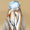 Bandanas Durag 2023 Design 70x70 cm Popolare Scarf Stagionale Sunset Sunset Beach Beach Kerchief Silk Head Abranto Luxuria New Style Grid Square Head Abch 240426