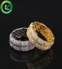 Męskie pierścionki biżuterii Pierścień Pierścień Hip Hop Iced Out Bling Diamond Ring Pierścień zaręczynowy