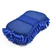 Gloves 1 Pc Blue Microfiber Chenille Car Wash Sponge Care Washing Brush Pad Cleaning Tool Auto Washing Towel Gloves Styling Accessories