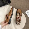 Freizeitschuhe 2024 Ankunft Design Mary Jane Frauen elegante Quadratzehen Flats "Sommer Outdoor Elastic Band Sandal Fashion Ladies"