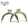 KISSDIY 10st 6.5cm Antik brons Silver Metal Purse Frame Coin Kiss Clasp Handle Diy Bag Hardware Accessorie Craft Skräddarsy SEW 240419