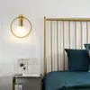 Настенная лампа современный дизайн регулируемый светодиодный латунный золотое кольцо для домашнего эль -коридора