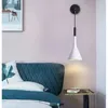 Lâmpada de parede Luzes de cabeceira do quarto moderno Cinzento arances de alumínio preto LED E27 Iluminária da sala de estar interna