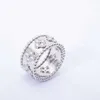 Brand Jewelry Original Wide version kaleidoscope ring anti allergic and non fading rice bead edge diamond silver