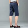 Jeans maschili jeans per affari estivi, pantaloncini maschili, vestibilità sottile per giovani, grandi dimensioni, pantaloni medi sottili, pantaloni taglie taglie