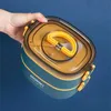 Bento-dozen draagbare warme lunchbox Food Container 2-laags gebogen roestvrij staal geïsoleerd voor opslag Q240427