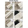 Shoulder Bags 2 Pcs Women Baguette Handbags Solid Colour AII Match Ladies Underarm Female Armpit Bag Black & White