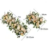 Dekoratif çiçekler 50 cm gül çiçek yapay ipek düğün duvar düzenlemesi çiçek satır dekor evlilik demir kemer zemin