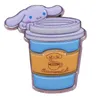 Cinnamoroll Emamel Pin Dog Drink Milk Tea Tea Late Label Значок комедийный сериал Cartoon Brooch модные украшения подарки