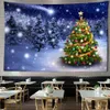 Arazzi psichedelici dell'albero di Natale ara ad arazzo foresta goleou paesaggio arte muro appeso camera da letto dormitorio decorazioni murali per la parete