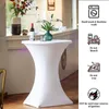 Table Cloth 3 PCS Elastic Cover Polyester For Bistro Reinforcement In The Foot Area Stretch Bar Tables