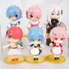 Anime manga re noll ram rem emilia echidna och noll q docka pvc modell leksak olika världsl2404