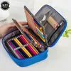 1PCS Multi-function Pencil Bag 72 Slot Large Capacity Painting Pen Holder Storage Box Zipper Bag Gadget Stationery Supplies 240423