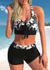 Set Women's Bikini Strapless Wok Tie Halter Two pezzi Swimsuit Fashion Sexy Sexy Stampato Swimwear S5XL