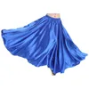 Scene Wear Women Spanish Paso Doble Ballroom Belly Dance Flamenco Bomba Tango Performance Costume Elastic Waist Satin 540 graders maxi kjol