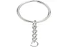 Keychains 100pcs 1 Zoll25mm Metall -Split -Schlüsselring mit Ketten Silber -Schlüsselbund -Teilen Offener Sprung und Steckerzubehör2250570