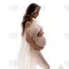 Maternity Dresses Chiffon fabric photography props DIY cloak simple modeling studio photo background transparent maternity clothing Q240427