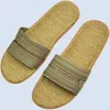 Slippers Linen São de verão Sandals internas Sandálias masculinas Mulheres unissex primavera e outono casais que aterrissam convidados linho sem deslizamento