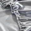 Сатиновый лист лист Queen Глубокий карман для однонациональной крышки дышащий мягкий мягкий лист кровать без наволочки 90 160x200 240410