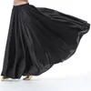 Scene Wear Women Spanish Paso Doble Ballroom Belly Dance Flamenco Bomba Tango Performance Costume Elastic Waist Satin 540 graders maxi kjol