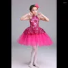 Стадия ношения принцесса Sequin Girl Dance Drass Design Детский цветочный балет