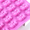 Stampi gravi piccoli orsi da forno set di stampi con dropper mini gommio orso a forma di gelatina che produce utensile fai da te vassoi di caramelle da fondente stampi in silicone