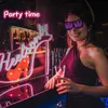 Lunettes de soleil Nouvelles verres à LED de fête Disco Bar Wine Bar Dynamic Flash LED LES VERRES RELLES BLUETOOTH APPLICATION USB CHARGINGXW