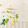 Mobiler# Baby Crib Mobile Bell Bell Wood Rattles Toys Soft Felt Cartoon Dinosaur Forest Hanging Bell Bell Mobile Crib Bracket Baby Gifts D240426