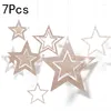 Decoração de festa Nice Gold Hollow Star Paper Garlands Banner pendurado para casamento Decoração de Natal Crianças Supplies de aniversário chá de bebê