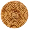 Bord Mattor 10 cm Placemat Coasters Kitchen Rattan Bowl Padding Mat Isolation Pad Round Placemats Handgjorda