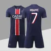 Jerseys de futebol Mensu -tenos 2425 Kits de casa Paris No. 7 MBAPPE No. 10 Dembele adulto e infantil kits unissex Conjunto