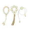 Decorative Figurines Napkin Rings Handmade Bead Holder With Rope Tassel Table Decors For Dining Setting Party Wedding