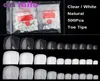 ArtLalic 500st Artificial False Toe Nails Tips för nagelkonstdekoration Fot Manikyr Skönhetsverktyg NaturalClearWhite Fake Nail3733462