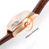 30130 MALTE Real Tourbillon ręcznie Winding Mechanical Mens Watch Rose Gold Case White Stick Dial Brązowy skórzany pasek Super Edition RELOJ HOMBRE Montre PuretimeWatch