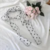 Scarves Y2k Polka Dot Long Strip Small Scarf For Women In Summer Transparent Lightweight Atmospheric Versatile Ribbon Take Po