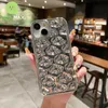 Cell Phone Cases 3D cloud metal silver plated phone case suitable for iPhone 14 11 13 Pro Max shock-absorbing soft TPUSilicone ProtectiveCover J240426