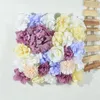 Dekorativa blommor 38 cm Artificial Wall Panel 3D Flower Bakgrund Faux Roses för festbröllop Bruddusch utomhusdekoration