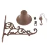 Doorbells Cast Iron Dinner Bell Simple Wall Mount Metal Door Bell Home Garden Porch Patio Farm Yard Cabin Craft Decoration Retro