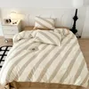 Bedding Sets 2024 Design Comfortable Fabric Solid Color Quilt Cover Set Double Bed Home Duvet